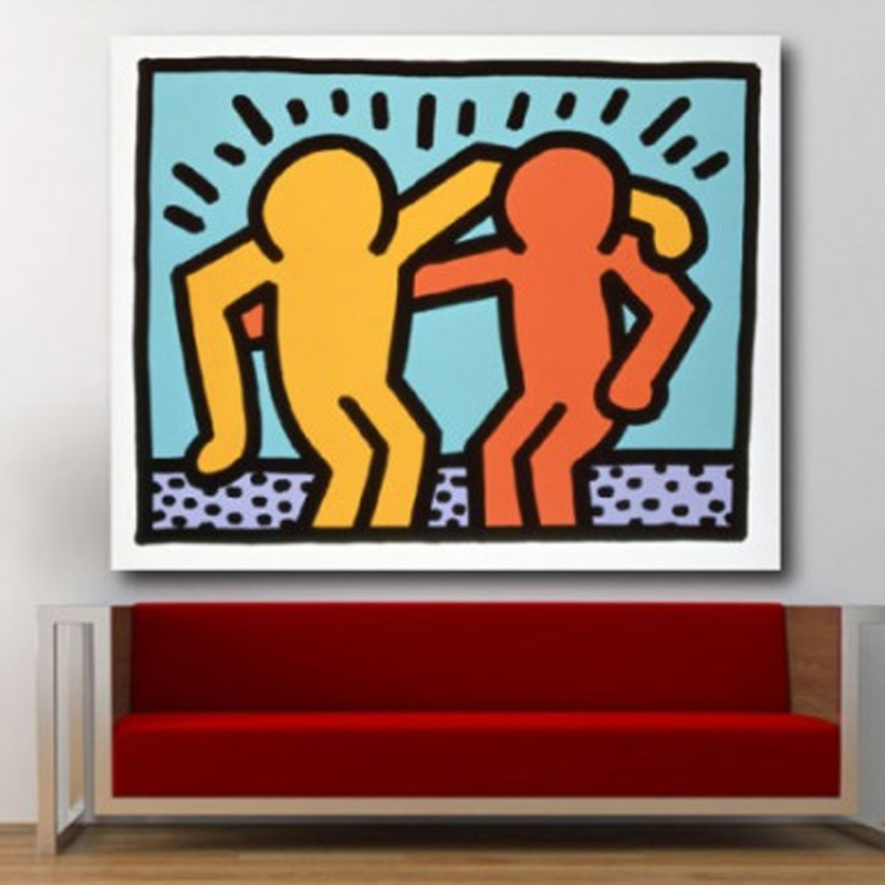 Πίνακας σε καμβά με Ζωγραφική του Keith Haring II